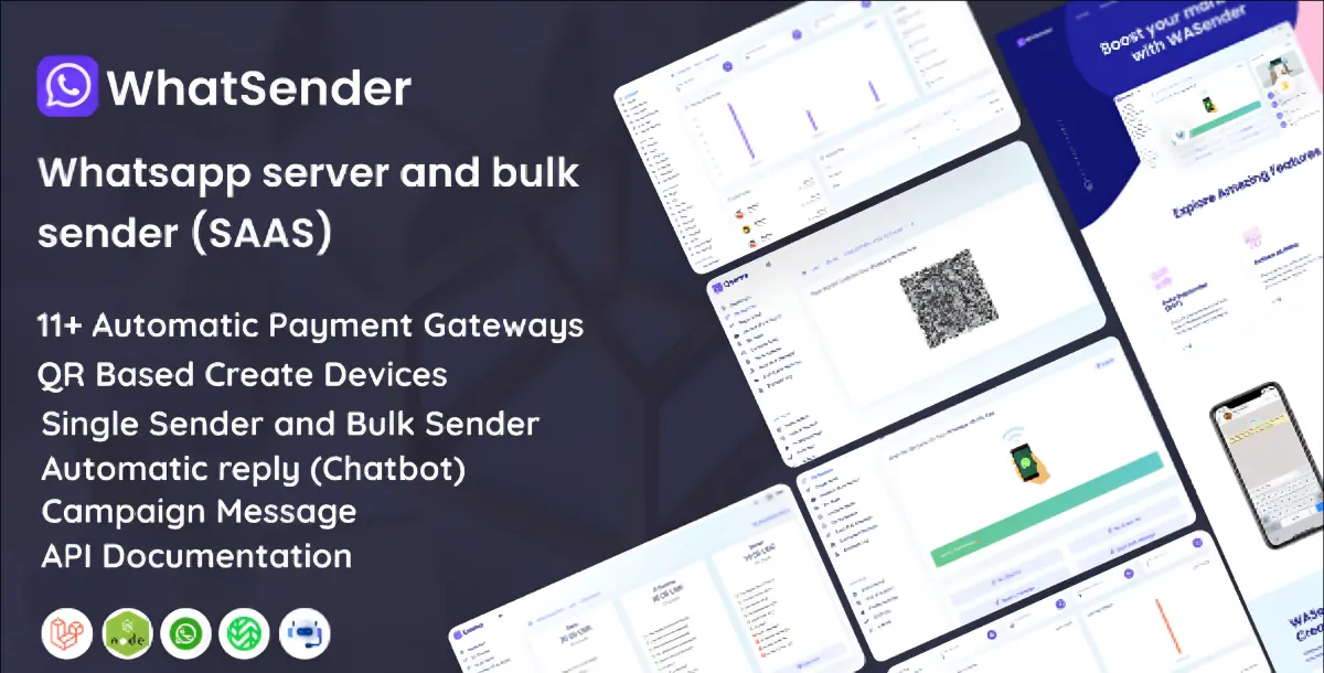 WhatSender – Whatsapp server and bulk sender (SAAS)