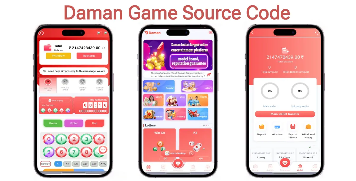 Daman / Wingo Colour Prediction Game Source Code